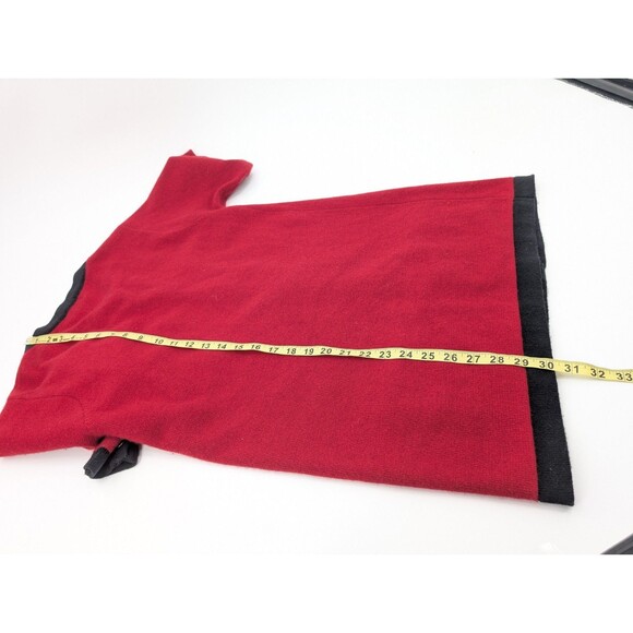 Sutton Studio Cashmere Red Gold Buttons Hong Kong Cardigan Sweater Size Large - Picture 6 of 8